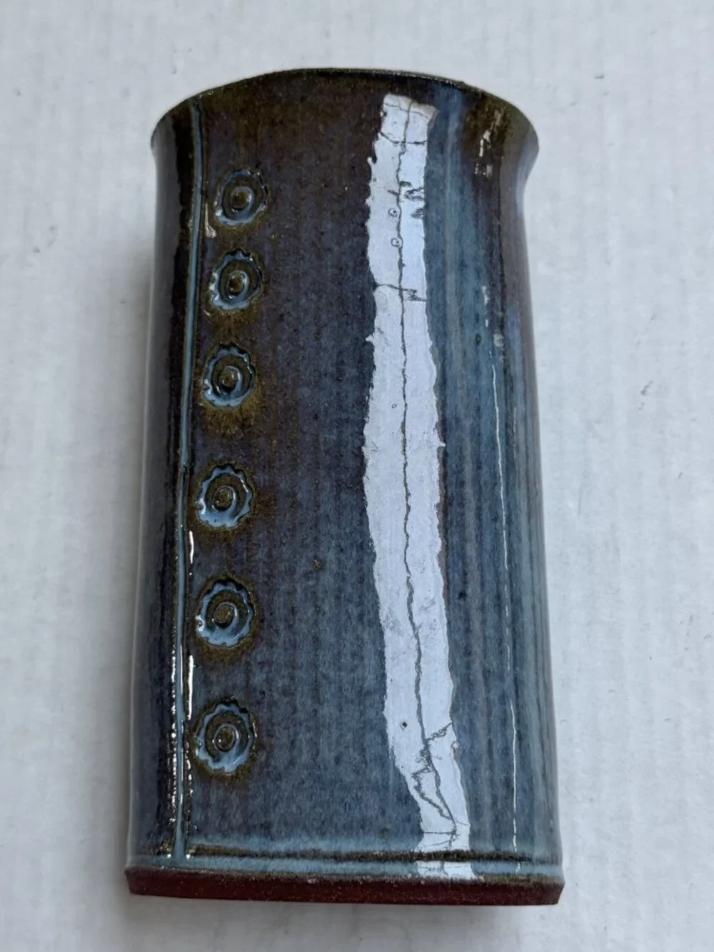 Handmade signed blue